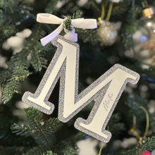 Load image into Gallery viewer, Glitter Letter Christmas Ornament - Personalised