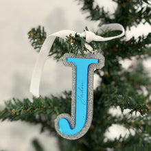 Load image into Gallery viewer, Glitter Letter Christmas Ornament - Personalised