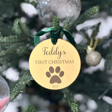 Load image into Gallery viewer, Dog's First Christmas Ornament - Mirrored