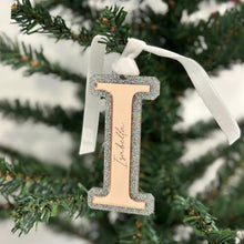 Load image into Gallery viewer, Glitter Letter Christmas Ornament - Personalised