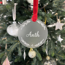 Load image into Gallery viewer, clear acrylic frosted name Christmas ornament