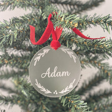 Load image into Gallery viewer, frosted acrylic personalised Christmas decoration