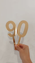 Load and play video in Gallery viewer, Mirrored Number Cake Topper - Custom