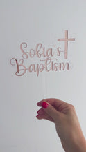 Load and play video in Gallery viewer, Sacrament Cake Topper - Personalised