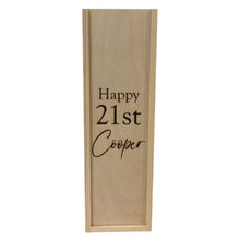 Load image into Gallery viewer, personalised 21st birthday wine box