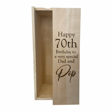 Load image into Gallery viewer, personalised 70th birthday wine box
