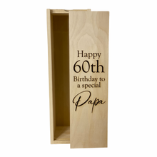 Load image into Gallery viewer, personalised engraved wine bottle box