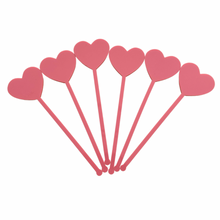 Load image into Gallery viewer, pink love heart drink stirrers valentines day party