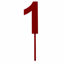 Load image into Gallery viewer, Red number cake topper decoration