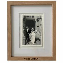Load image into Gallery viewer, Roman numeral wedding date personalised frame