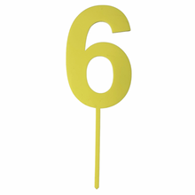 Load image into Gallery viewer, yellow number cake topper decoration