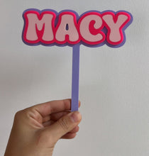 Load image into Gallery viewer, Groovy Name Cake Topper - Personalised
