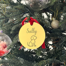 Load image into Gallery viewer, Pet Christmas Tree Ornament - Puppy Outline Mirrored
