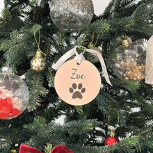Load image into Gallery viewer, Pet Christmas Tree Ornament - Paw Print Mirrored
