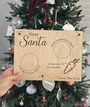 Load image into Gallery viewer, Wooden Santa Snack Board - Personalised
