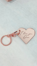 Load image into Gallery viewer, Mirrored Heart Personalised Keyring

