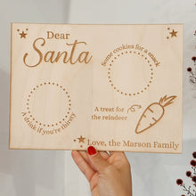 Load image into Gallery viewer, Personalised Wooden Santa Snack Board
