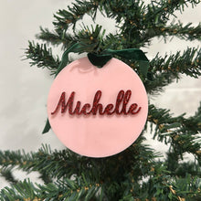 Load image into Gallery viewer, Personalised Round Christmas Decorations

