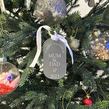 Load image into Gallery viewer, Our First Year as Parents Ornament - Frosted
