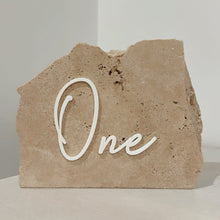 Load image into Gallery viewer, Travertine Wedding Table Numbers - Custom
