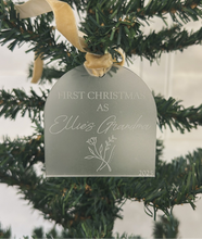 Load image into Gallery viewer, First Christmas As Ornament - Frosted
