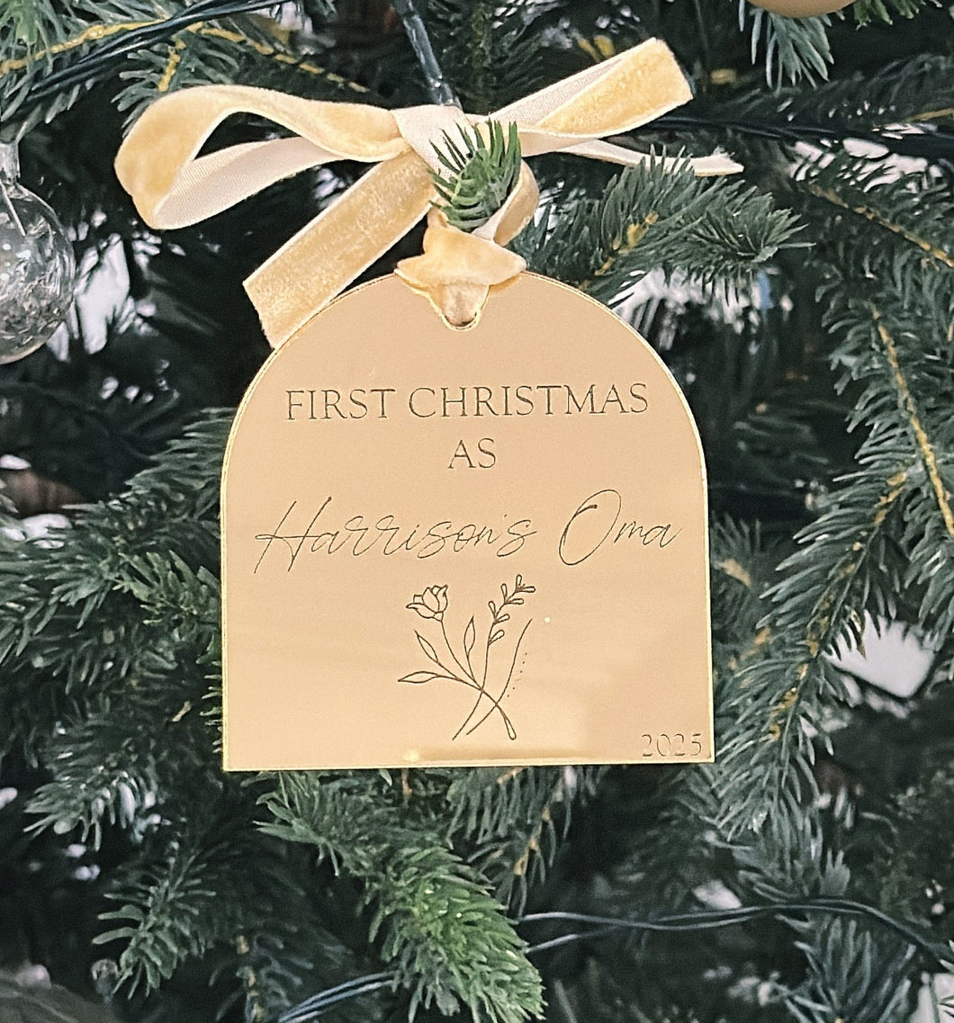 First Christmas As Ornament - Mirrored