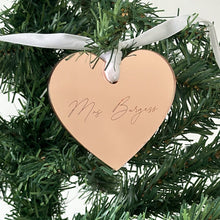 Load image into Gallery viewer, Teacher Heart Christmas Ornament - Personalised
