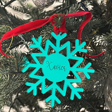 Load image into Gallery viewer, Personalised Snowflake Christmas Ornament
