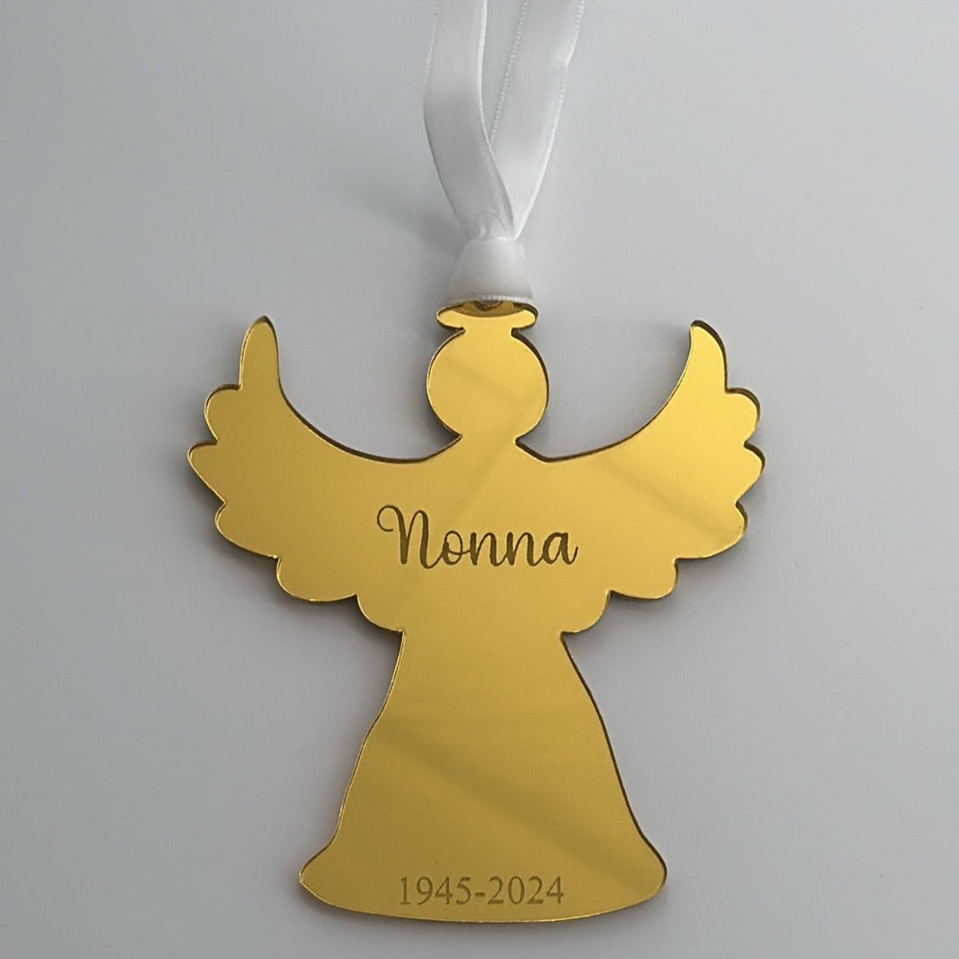 Memorial Angel Christmas Ornament - Personalised