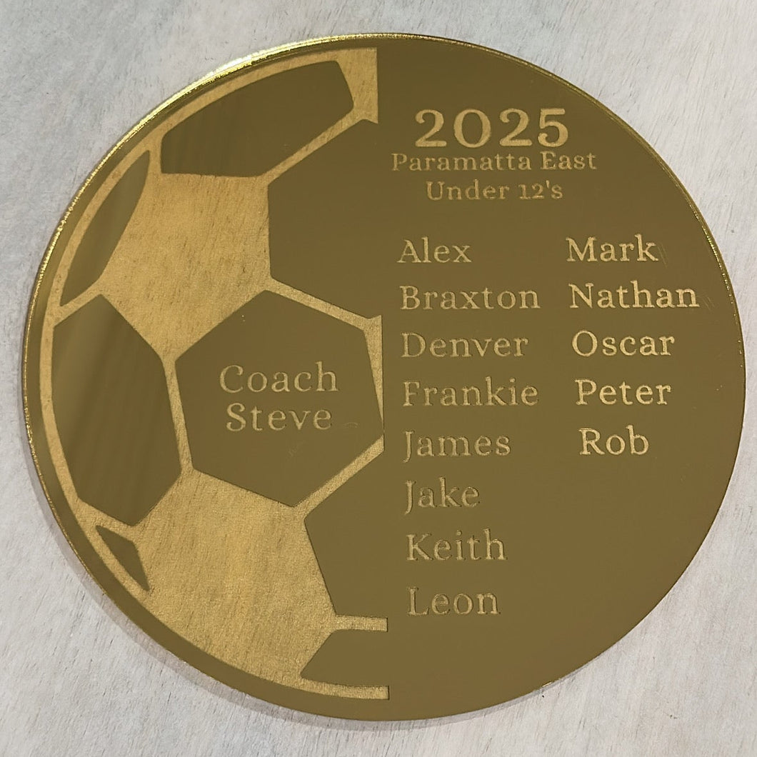 Soccer Coach Personalised Gift Plaque - Acrylic