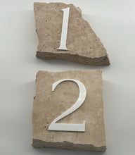 Load image into Gallery viewer, Travertine Wedding Table Numbers - Custom
