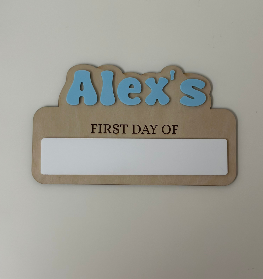 First Day Of School Sign - Mini