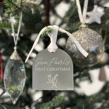 Load image into Gallery viewer, Baby&#39;s First Christmas Ornament - Frosted
