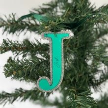 Load image into Gallery viewer, Glitter Letter Christmas Ornament - Personalised
