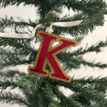 Load image into Gallery viewer, Glitter Letter Christmas Ornament - Personalised
