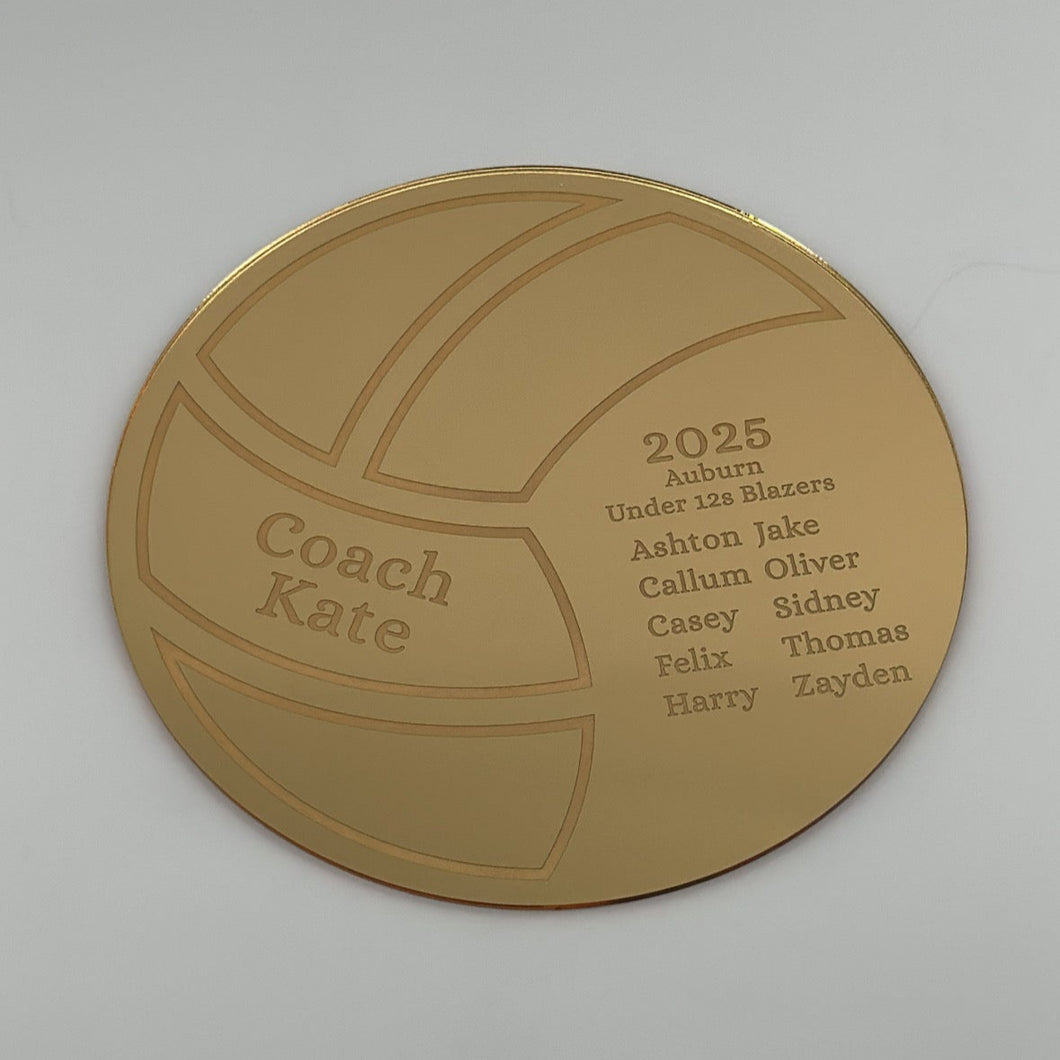 Netball Coach Personalised Gift Plaque - Acrylic