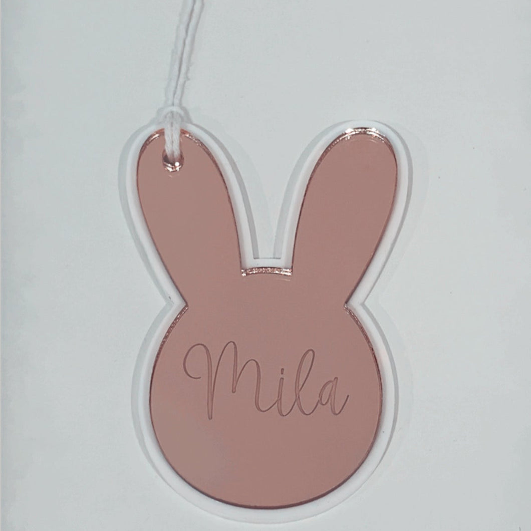 Bunny Name Easter Basket Gift Tag - Personalised