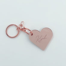 Load image into Gallery viewer, Heart Keyring - Personalised
