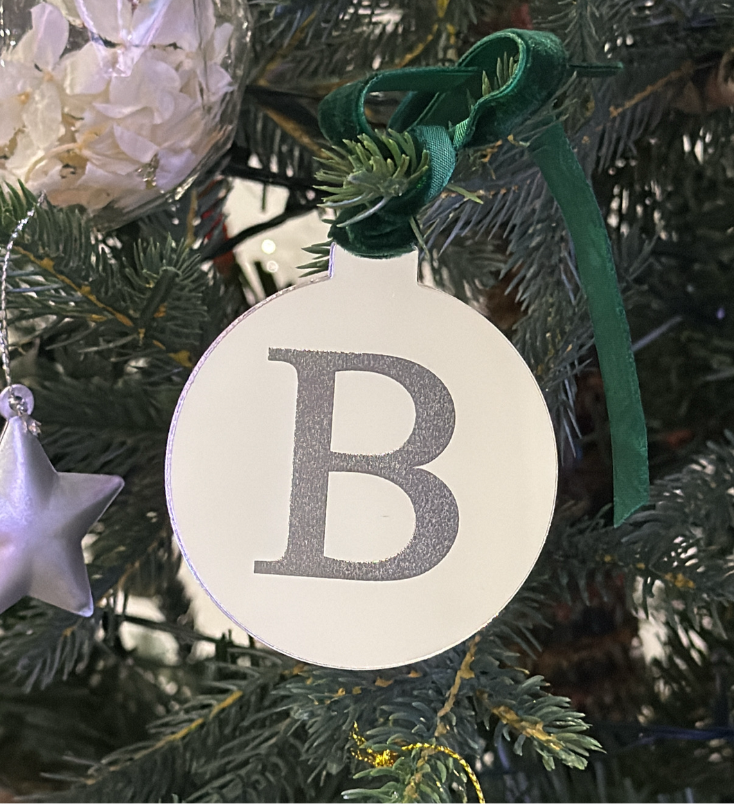 Engraved Letter Christmas Ornament- Personalised