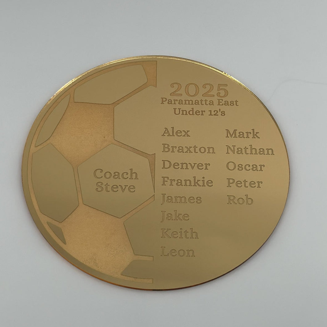Soccer Coach Personalised Gift Plaque - Acrylic