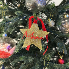 Load image into Gallery viewer, Personalised Star Christmas Ornament

