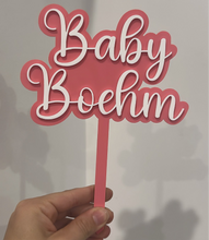 Load image into Gallery viewer, Baby Shower Cake Topper - Personalised
