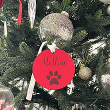 Load image into Gallery viewer, Pet Christmas Tree Ornament - Paw Print Mirrored
