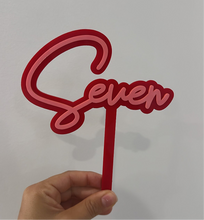 Load image into Gallery viewer, Coloured Birthday Cake Topper - Custom
