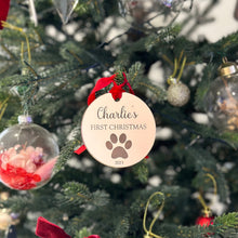 Load image into Gallery viewer, Dog&#39;s First Christmas Ornament - Mirrored

