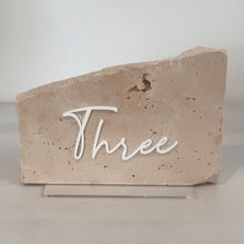 Load image into Gallery viewer, Travertine Wedding Table Numbers - Custom
