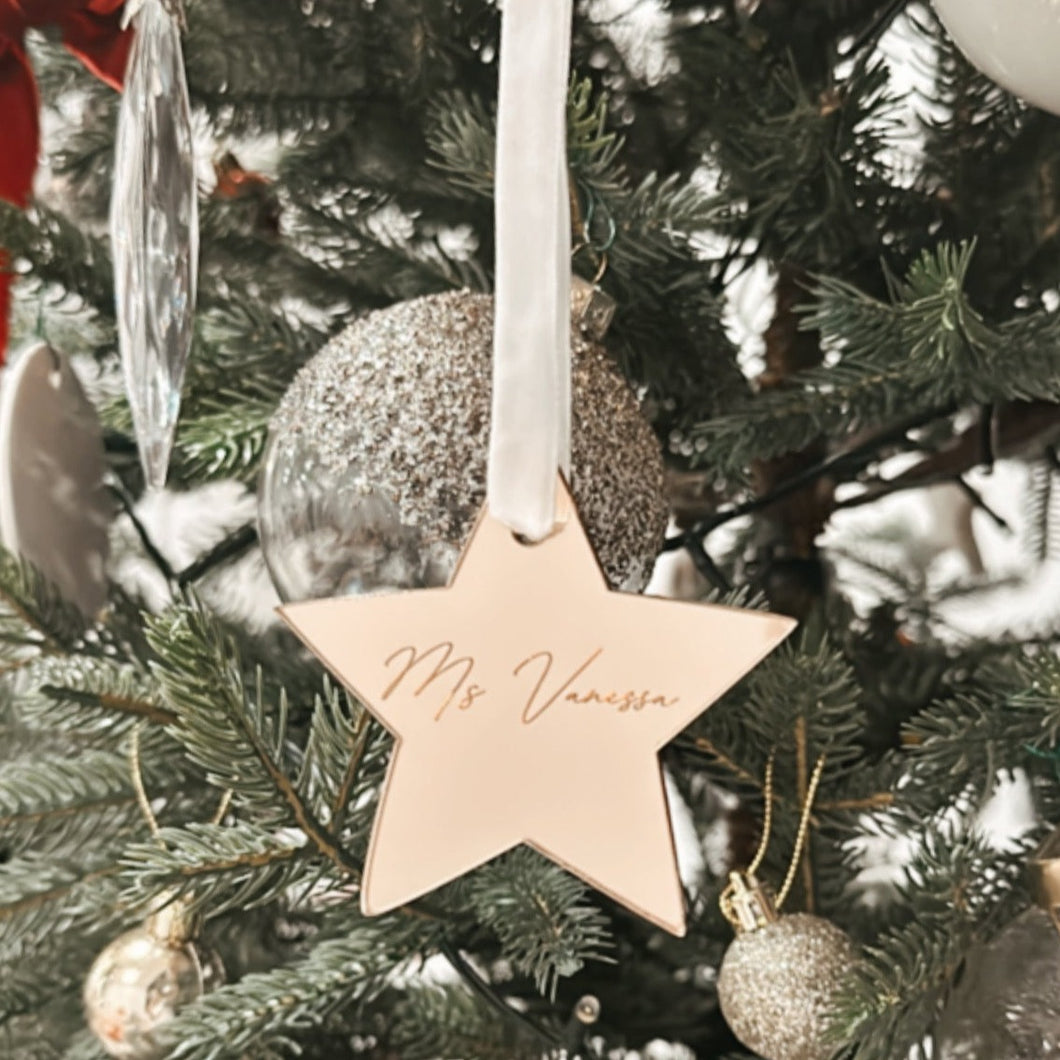 Teacher Christmas Ornament - Star