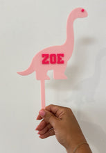 Load image into Gallery viewer, Personalised Dinosaur Cake Topper
