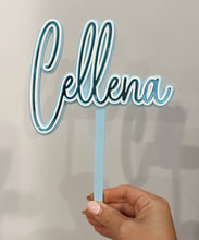 Load image into Gallery viewer, Cursive Name Cake Topper - Personalised
