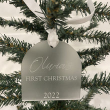 Load image into Gallery viewer, Baby first Christmas ornament personalised
